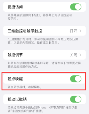 高要苹果授权维修站分享iPhone轻点无法唤醒怎么办 