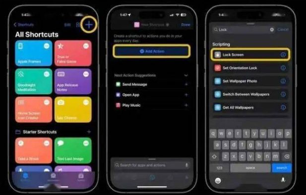 高要苹果14锁屏维修店分享iPhone14升级iOS16.4后如何创建锁屏快捷方式 